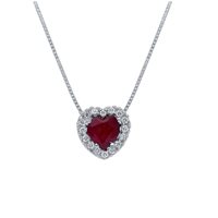 Collier Babila Milano Femme Colore in Or blanc Rubino 262852RB